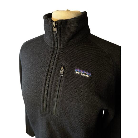 Patagonia Better Sweater 1/4 Zip Pullover Women’s Small Black Hiking Gorpcore - Picture 3 of 8